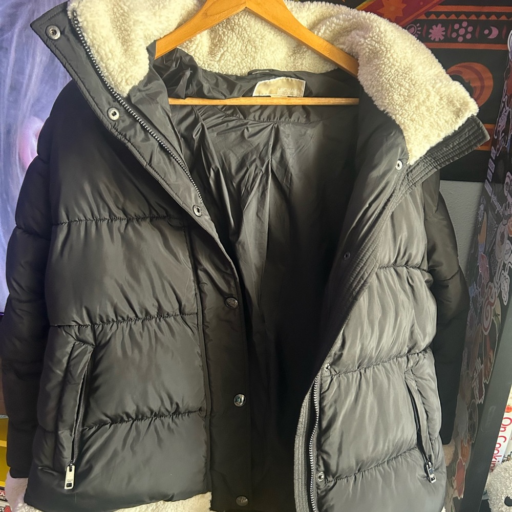 Michael Kors Puffy Jacket with fur trim and hood